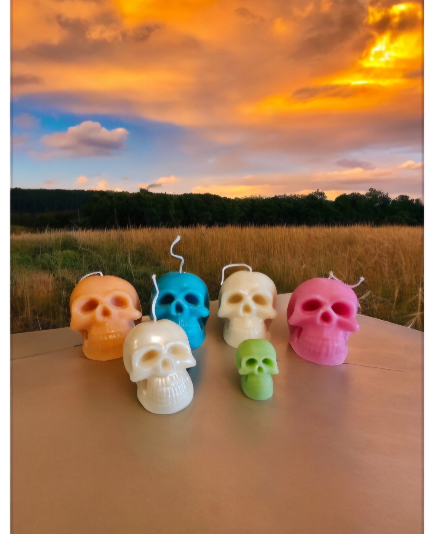 'NEW' Skull Decor Candle